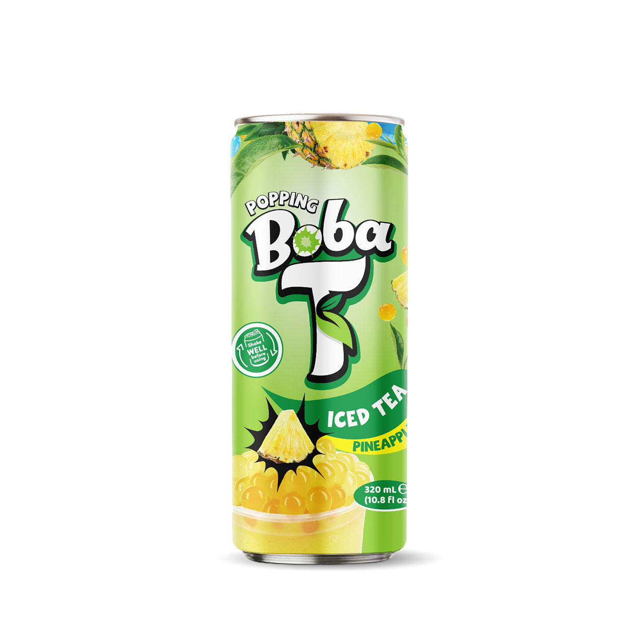 Can 320ml 10 82 fl oz popping boba tea with pineapple juice (2) Can 320ml 10 82 fl oz popping boba tea with pineapple juice (2)
