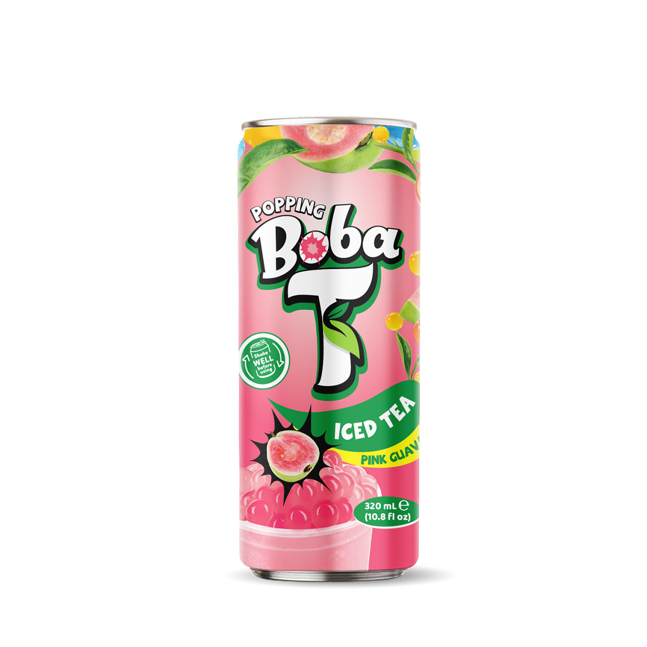 Can 320ml 10 82 fl oz popping boba tea with pink guava juice (3) Can 320ml 10 82 fl oz popping boba tea with pink guava juice (3)