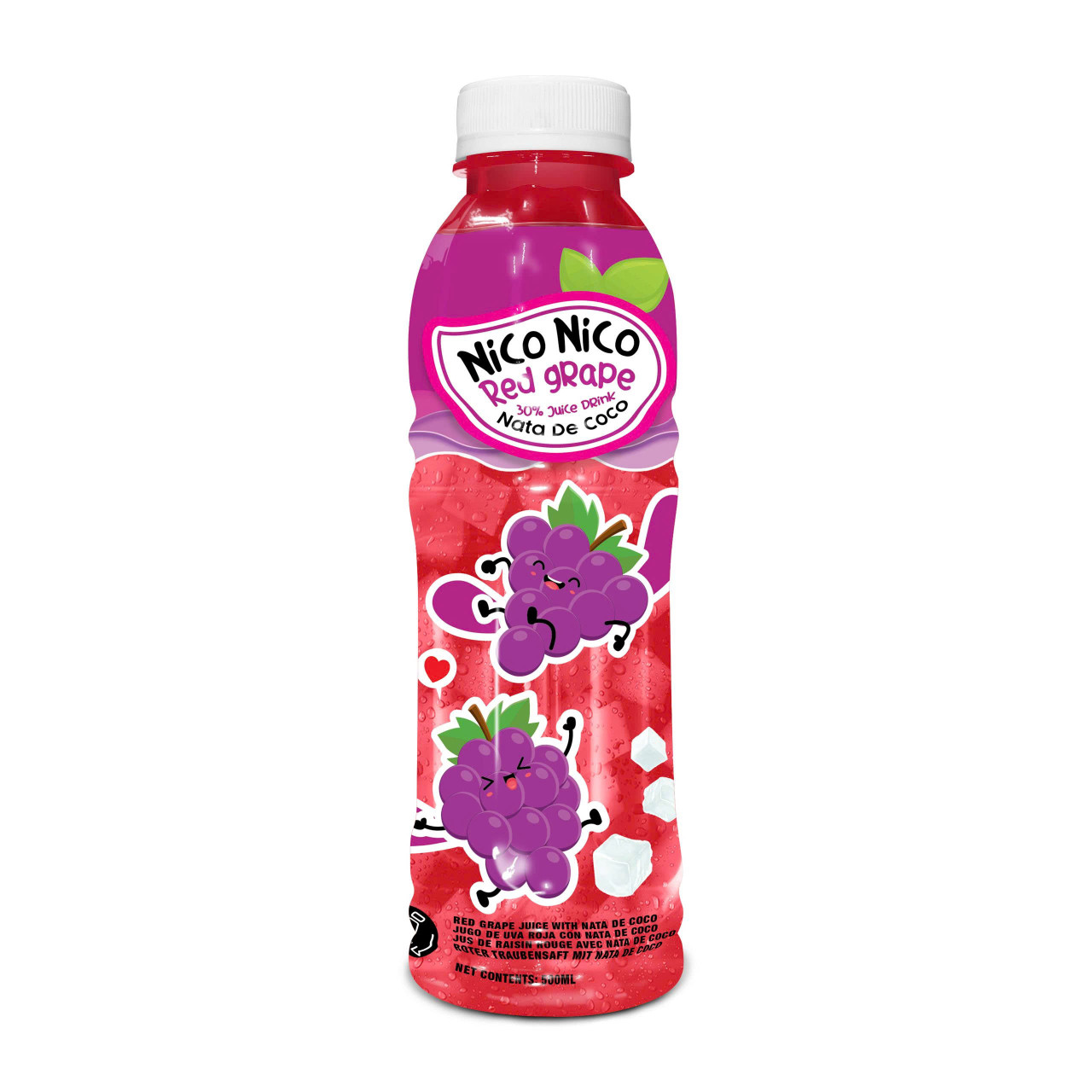 Bottle 500ml 16 9 fl oz red grape juice with nata de coco jelly Bottle 500ml 16 9 fl oz red grape juice with nata de coco jelly