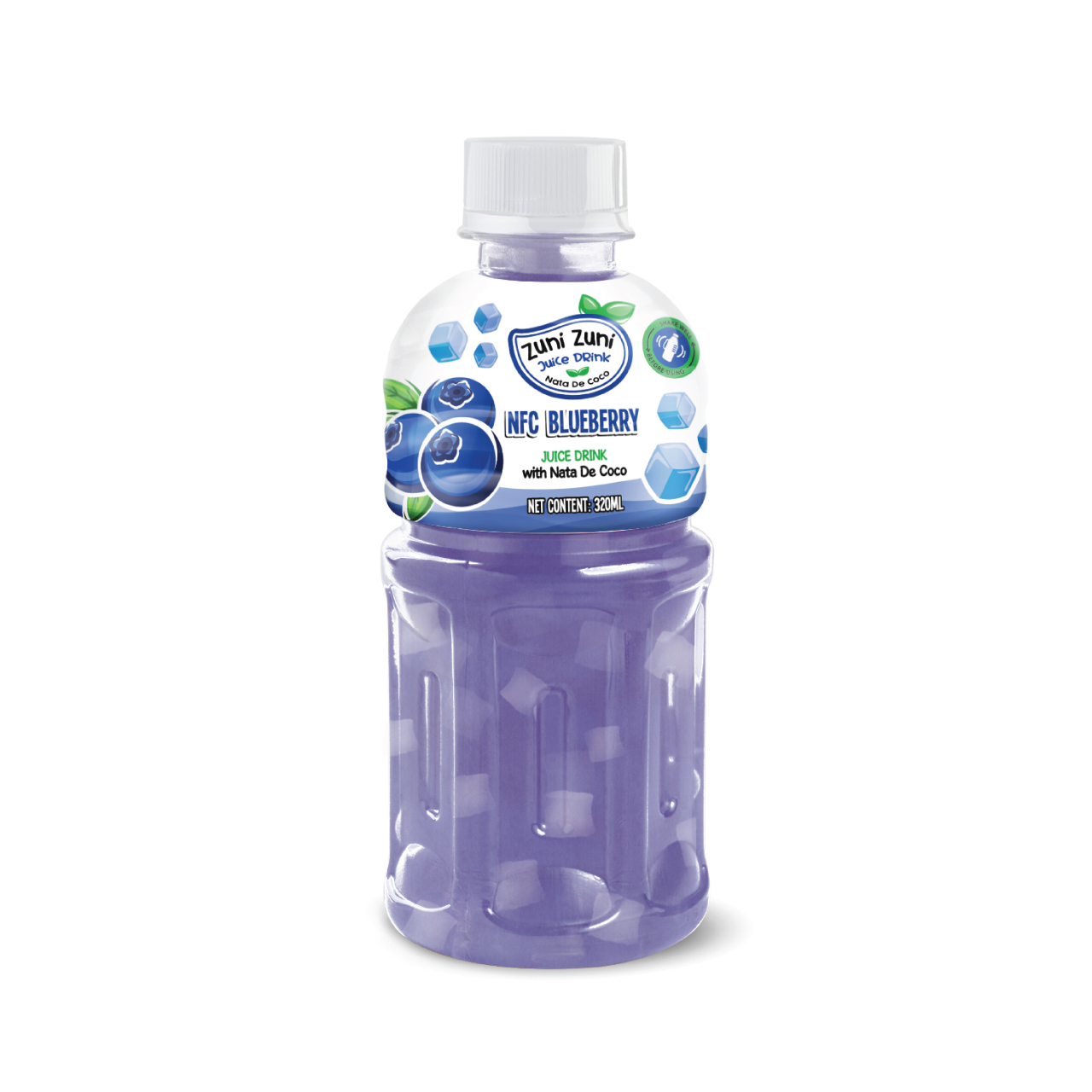 Bottle 320ml 10 82 fl oz nfc blueberry juice drink with nata de coco Bottle 320ml 10 82 fl oz nfc blueberry juice drink with nata de coco