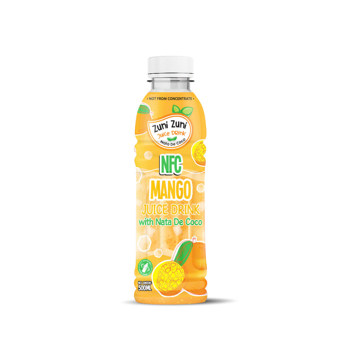 Bottle 500ml 16 9 fl oz nfc mango juice drink with nata de coco Bottle 500ml 16 9 fl oz nfc mango juice drink with nata de coco