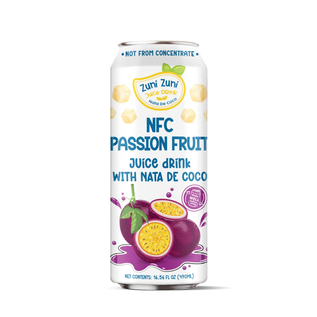 Can 490ml 16 56 fl oz nfc passion fruit juice drink with nata de coco (1) Can 490ml 16 56 fl oz nfc passion fruit juice drink with nata de coco (1)